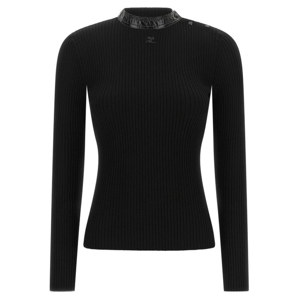 Courreges Women's Vinyl Collar Sweater